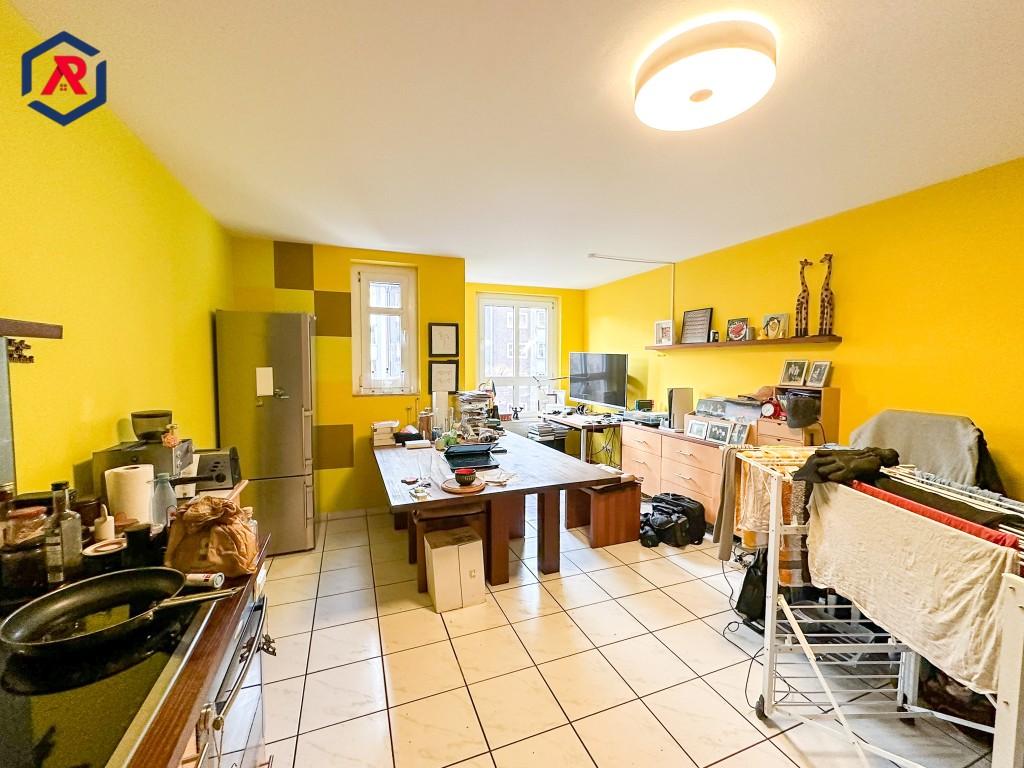 Wohnzimmer mit Küche